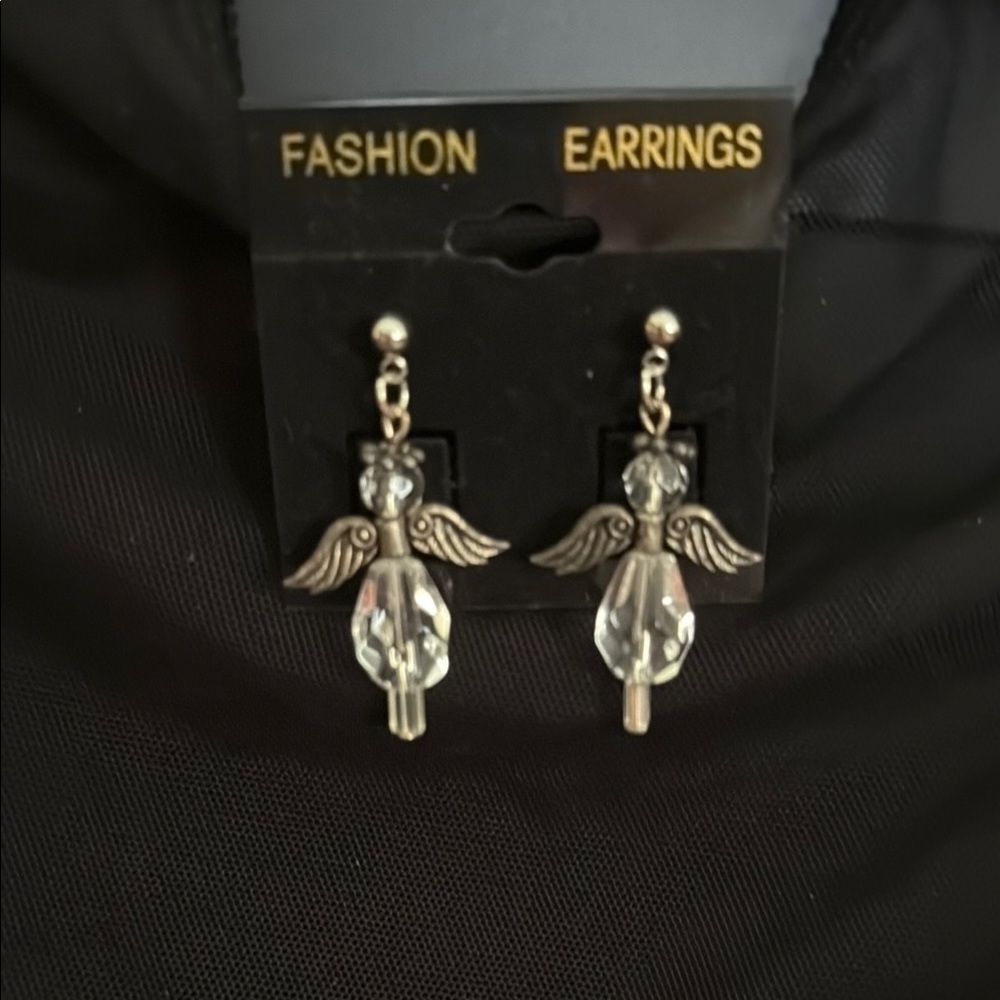 Silver Angel Wing Earrings
